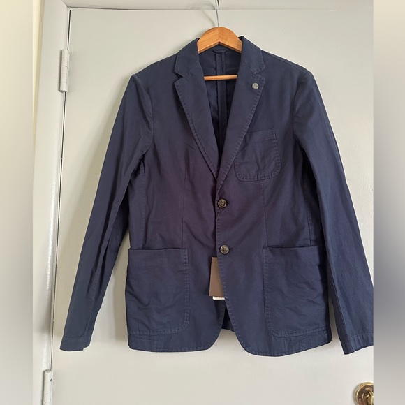 Men's MICHAEL KORS Navy Blue Cotton + Jacket Blazer Tagged 38R NWT NEW WOW! - Picture 16 of 16